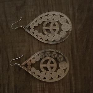 Peace sign earrings